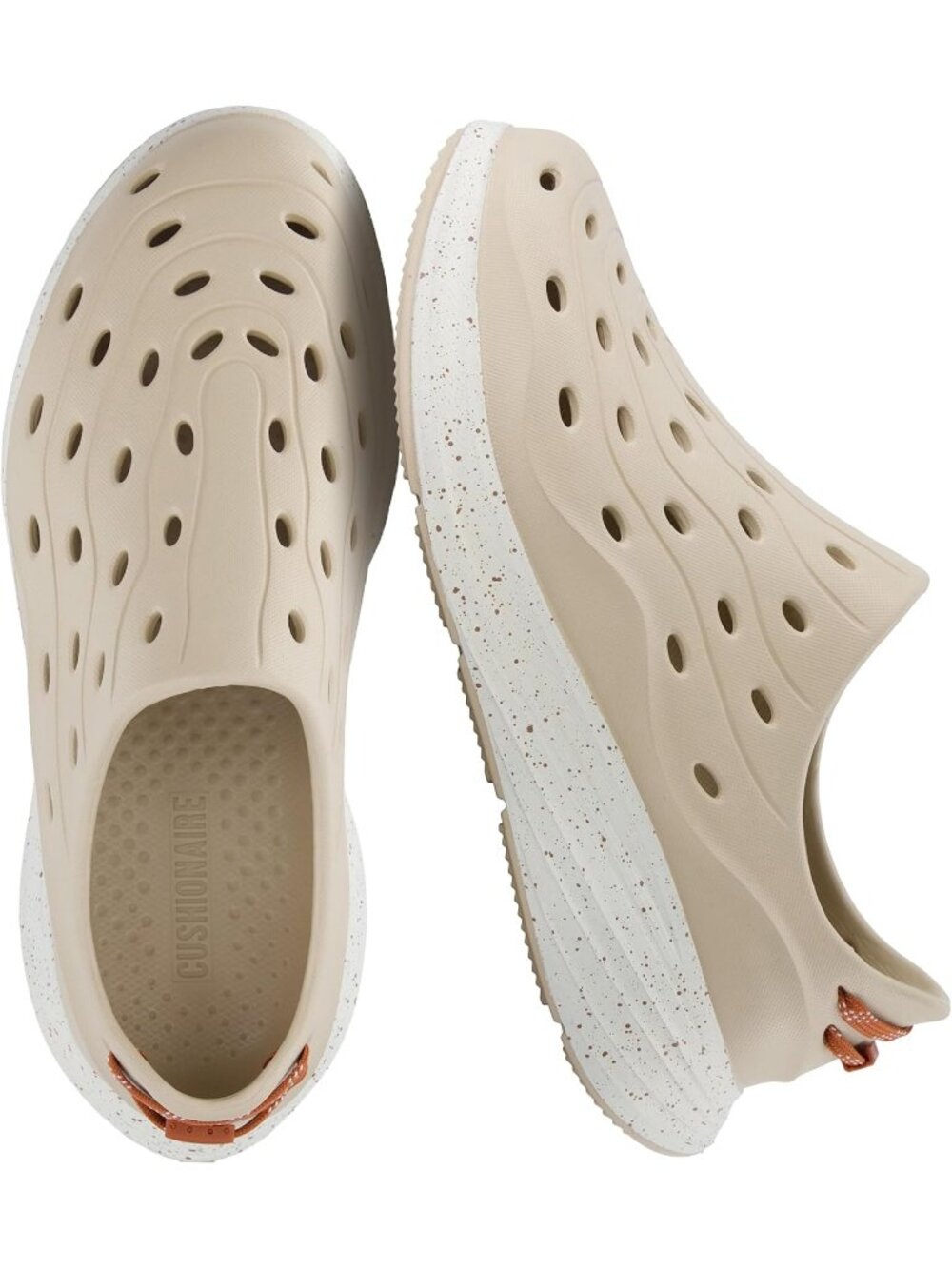 Men's Khaki Lightweight Slip On Waterproof Sneaker Clogs with Cushioned Casual